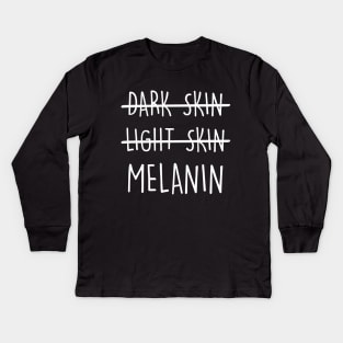 YES Melanin Skin Kids Long Sleeve T-Shirt